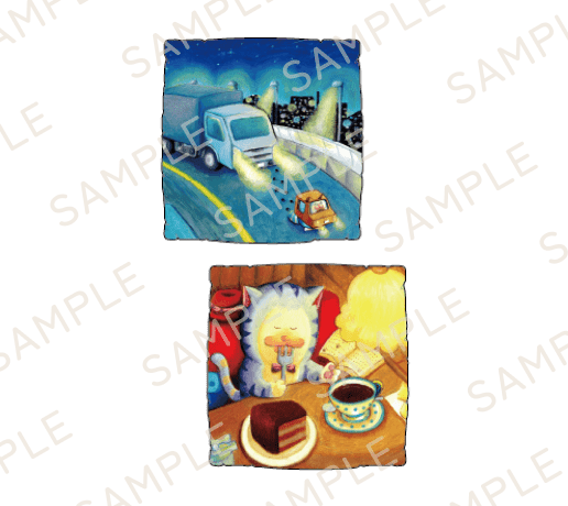 【メロとタビのにゃごや展】スクエアクッション(全2種)