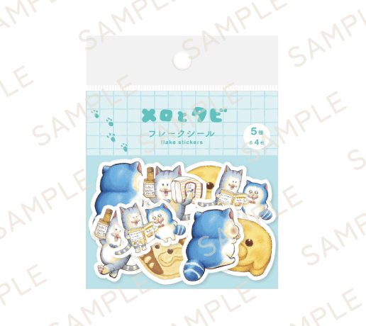 【メロとタビのにゃごや展】フレークシール(全3種)