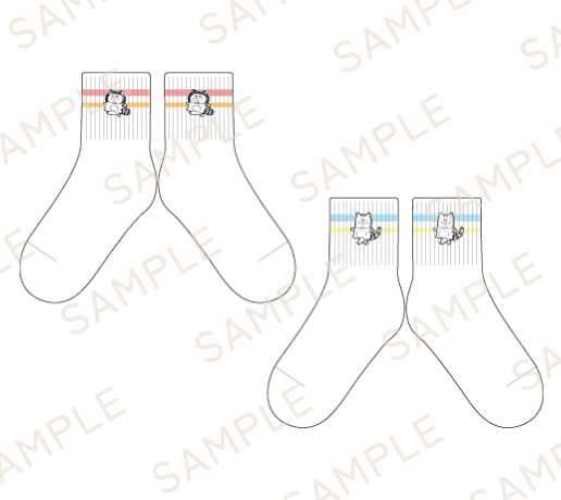 【メロとタビのにゃごや展】ソックス (全2種)