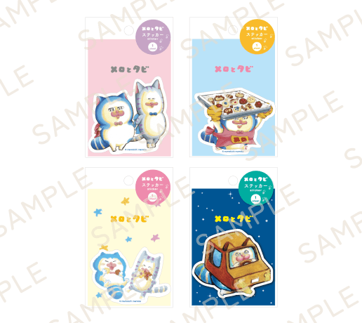 【メロとタビのにゃごや展】オリジナルステッカー（全4種）